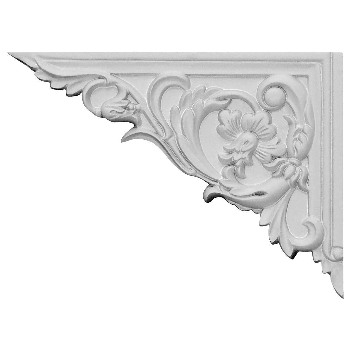 SB08X06FLL Flower Left Stair Brackets 8 5/8 x 6 1/4 x 5/8 Inch Primed