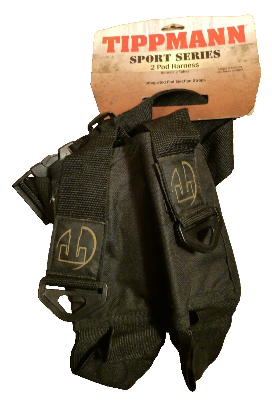 NEW Tippmann 2 Pod Sport Series Paintball Harness Black 22"-42" No Pods Included