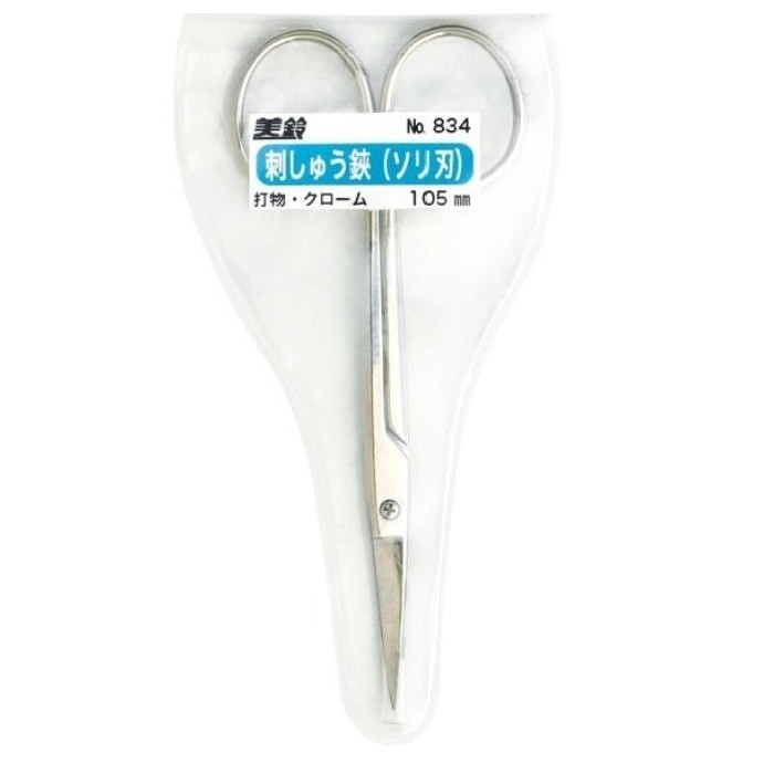 Misuzu Forged Embroidery Scissors, Curved Blade 105mm (834)