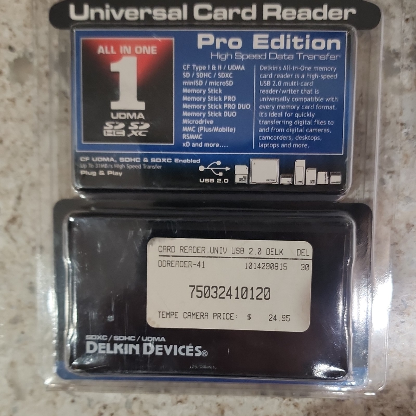 Delkin Devices Universal Card Reader Pro Edition USB DDREADER-41 CF/SD/SDXC