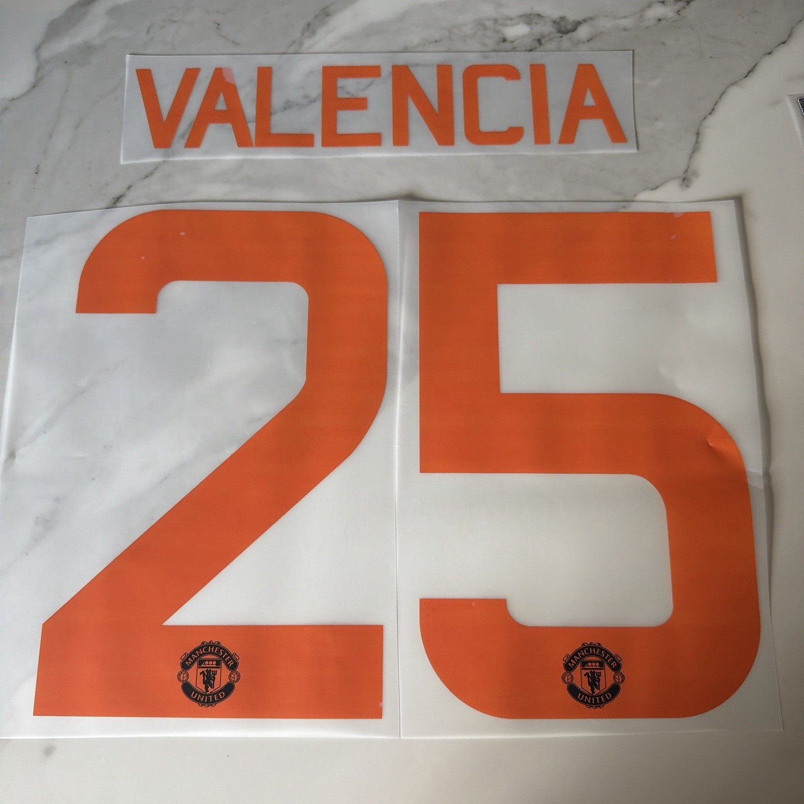 2015-16 VALENCIA Manchester United Utd UCL Cup Home Nameset  Champions League