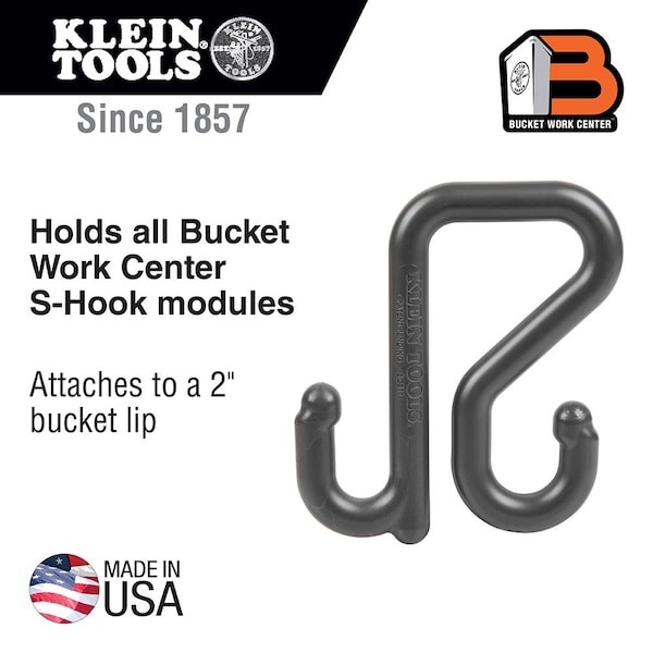 Klein Tools Bc311 Utility Bucket S-Hook, 2"