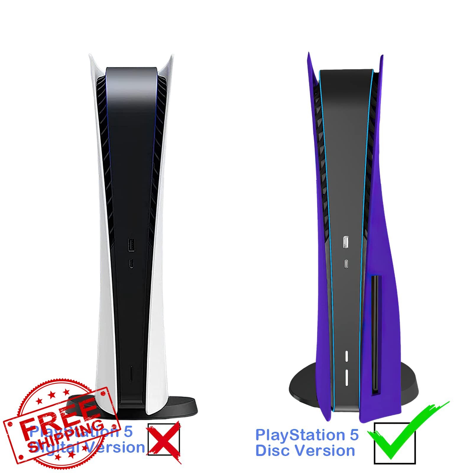 PS5 Disc Edition Face Plate Shell Galactic Purple
