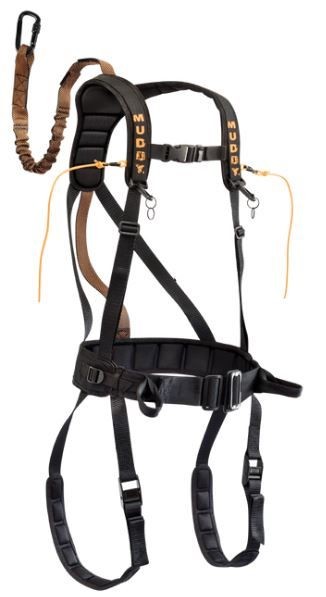 Muddy Safeguard Harness, includes Lineman's Belt, Tree Strap, : MUD-MSH400-L