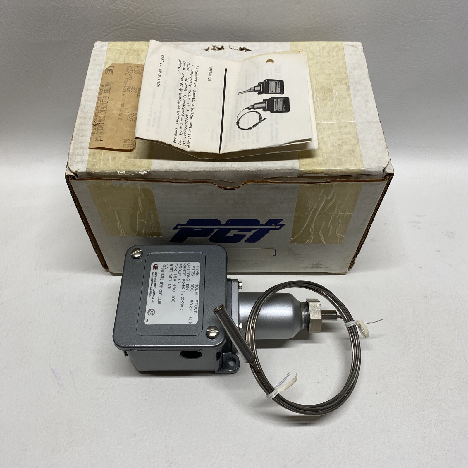 NIB United Electric Controls E105 3BS 9027 Temperature Control