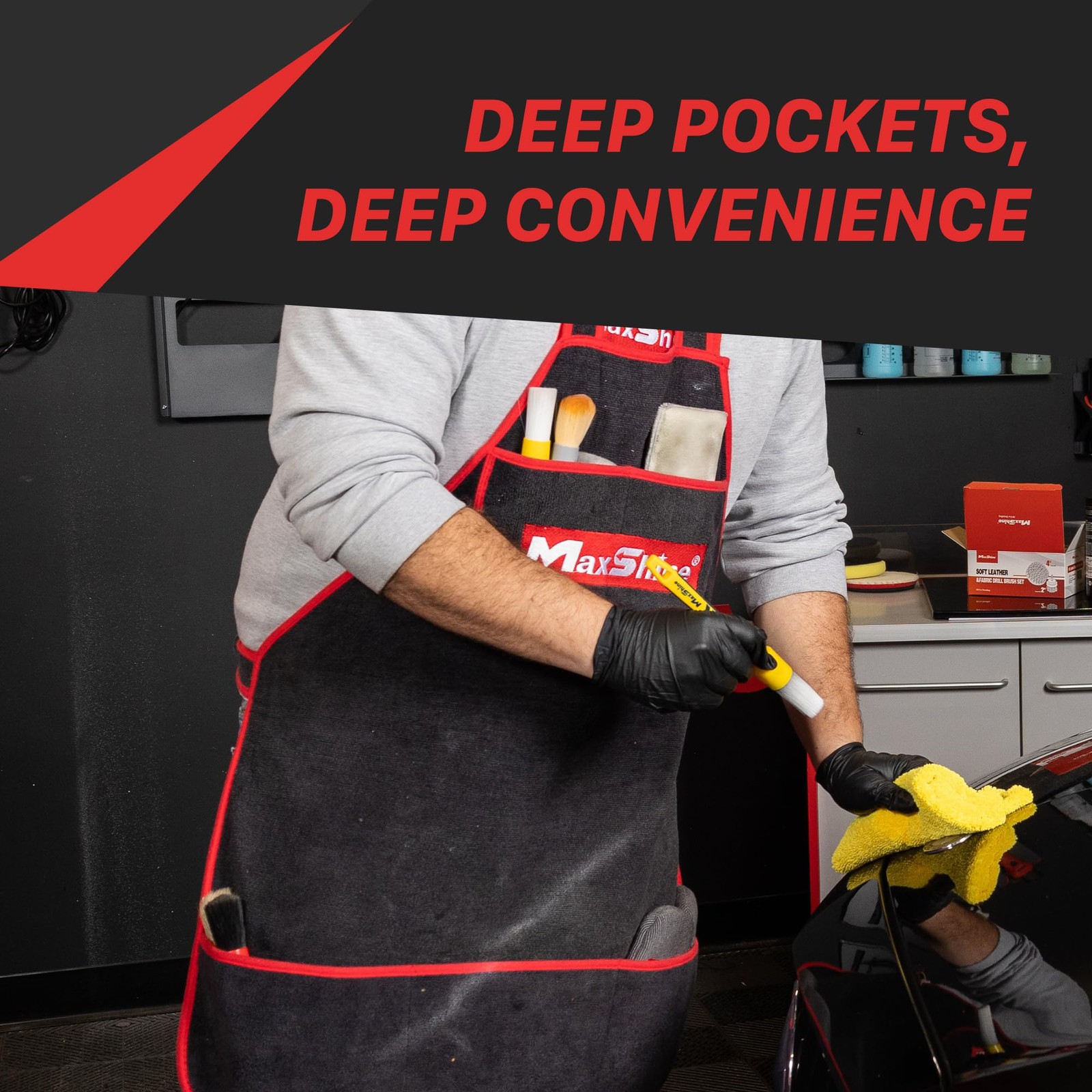 330GSM Universal Adjustable Microfiber Detailing Apron Waterproof Reusable