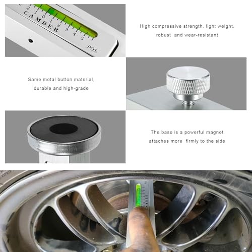 Adjustable Magnetic Gauge Tool, Wheel Camber Caster Pillar Alignment White