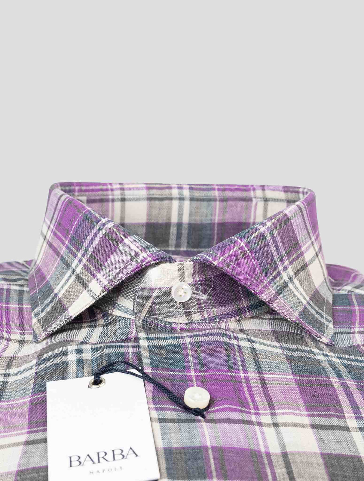 Barba Napoli Multicolor Linen Shirt B77 Man