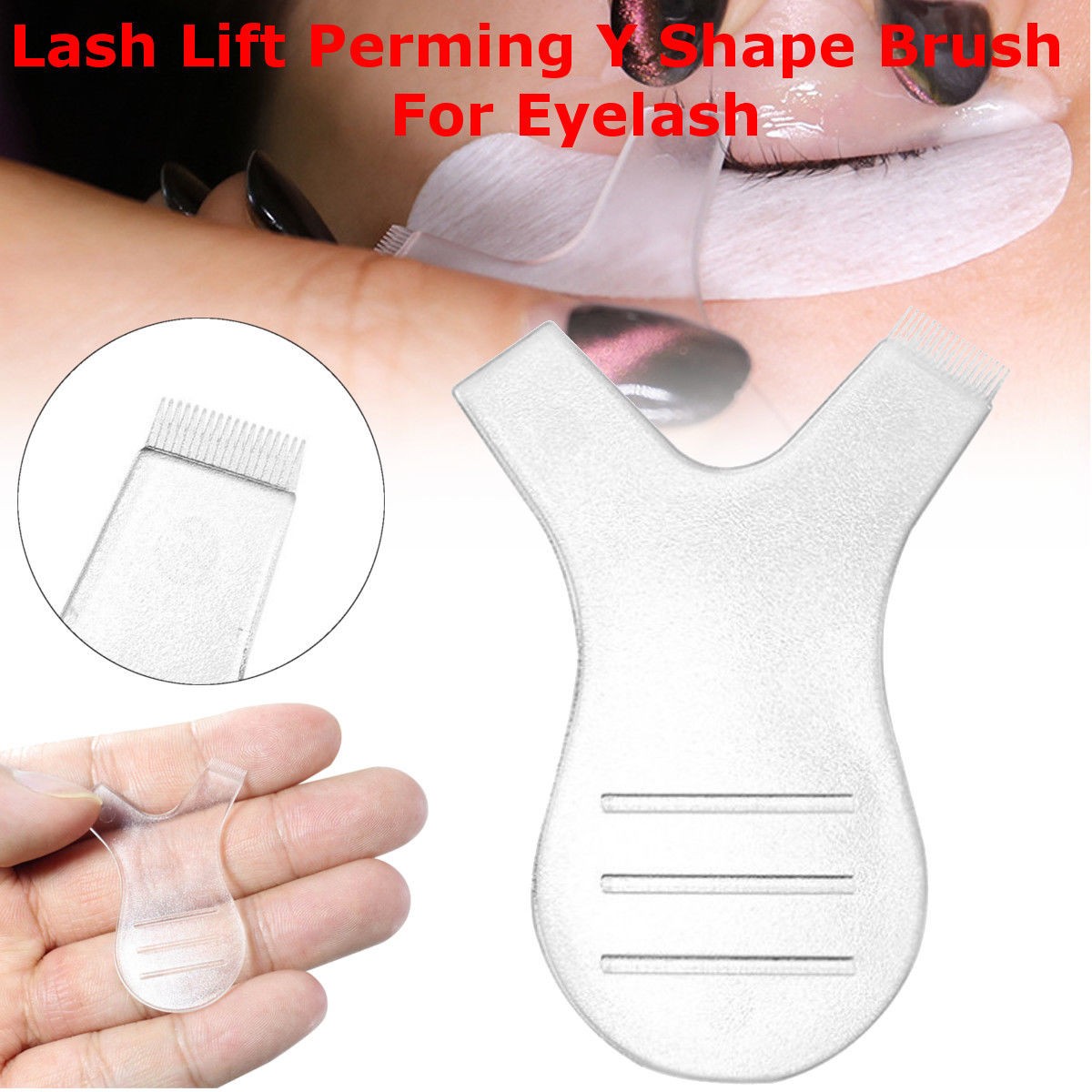 10* Lash Lift Perming Y Shape Brush For Eyelash Reuseable Perm Makeup Tools C