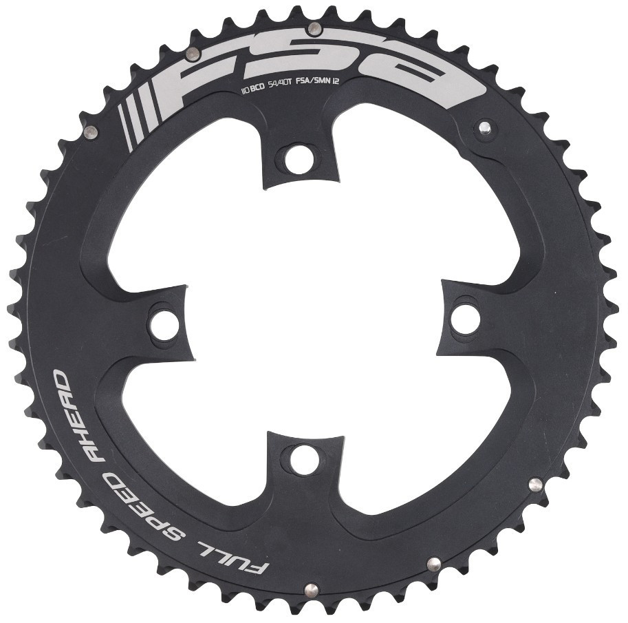 FSA PowerBox SMN Road Bike Outer Chainring 54T 110mm BCD 4 Bolt Black Shimano