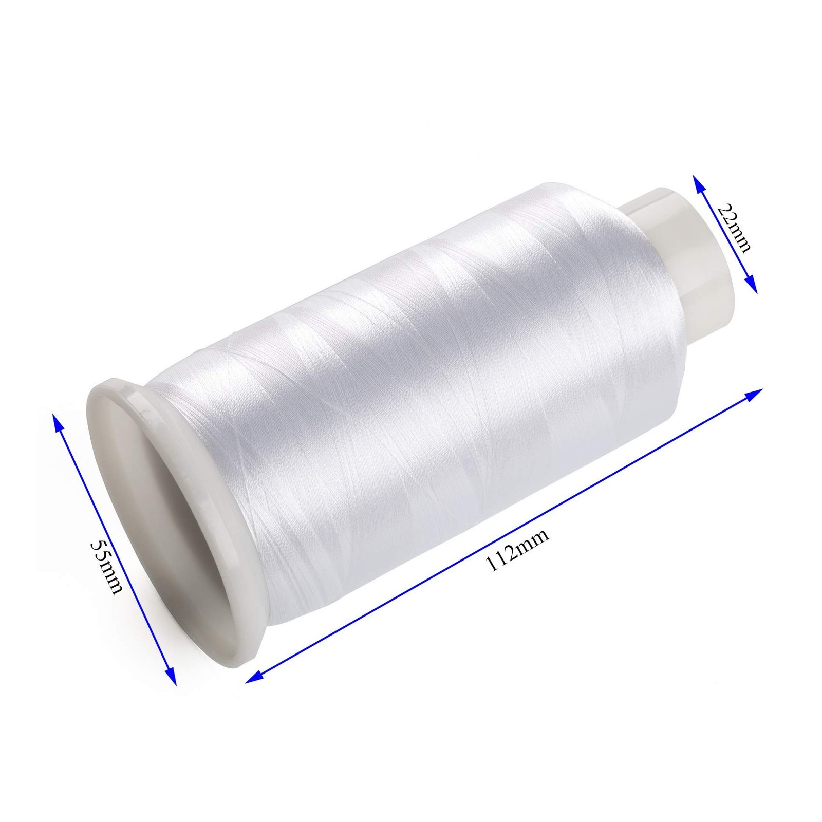 Simthread 2 Bobbin Thread for Sewing and Embroidery Machine 1 Black and 1 Whi...