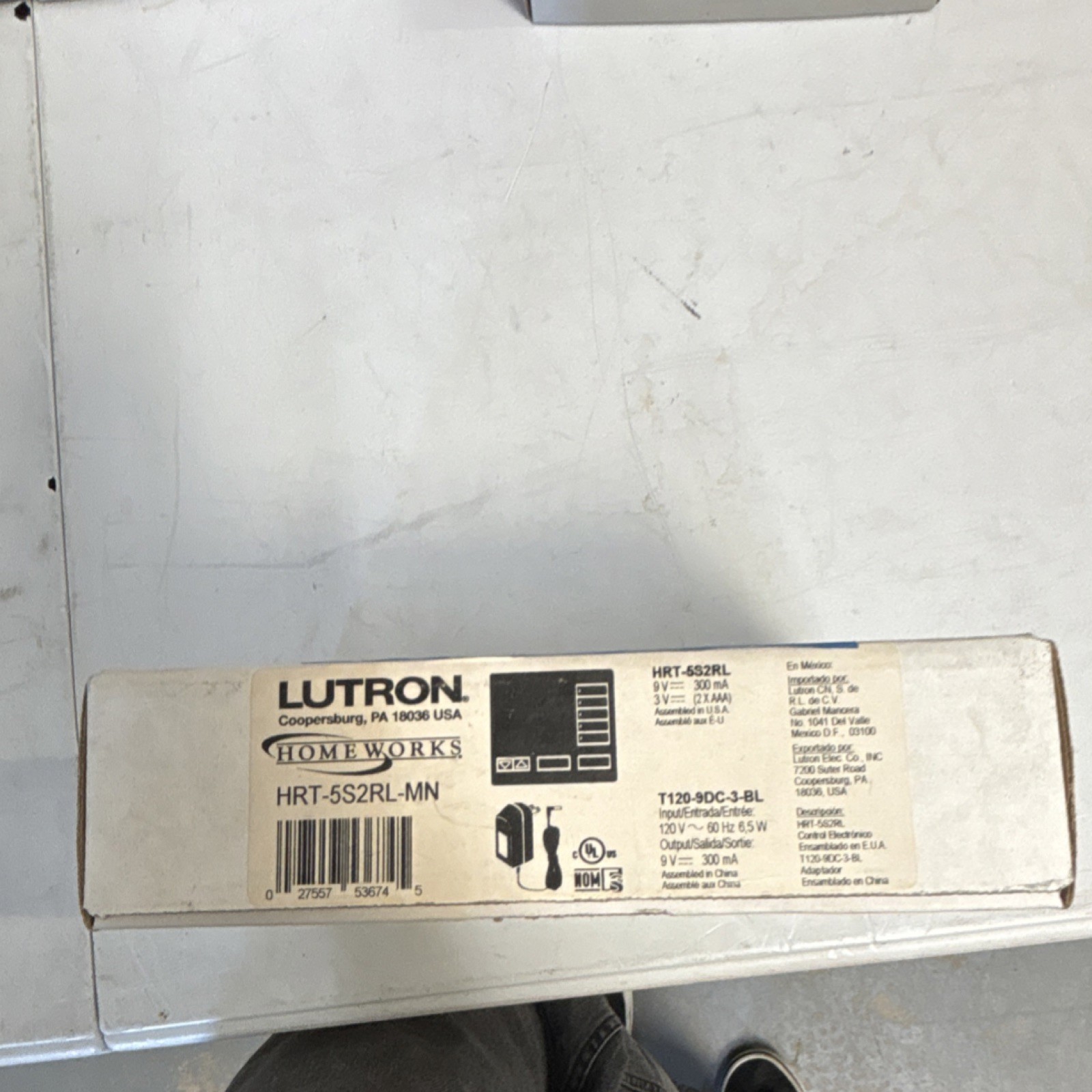 Lutron HomeWorks HRT-5S2RL-MN Decorator Dimmer Switch Black Tabletop 9V 5 Switch