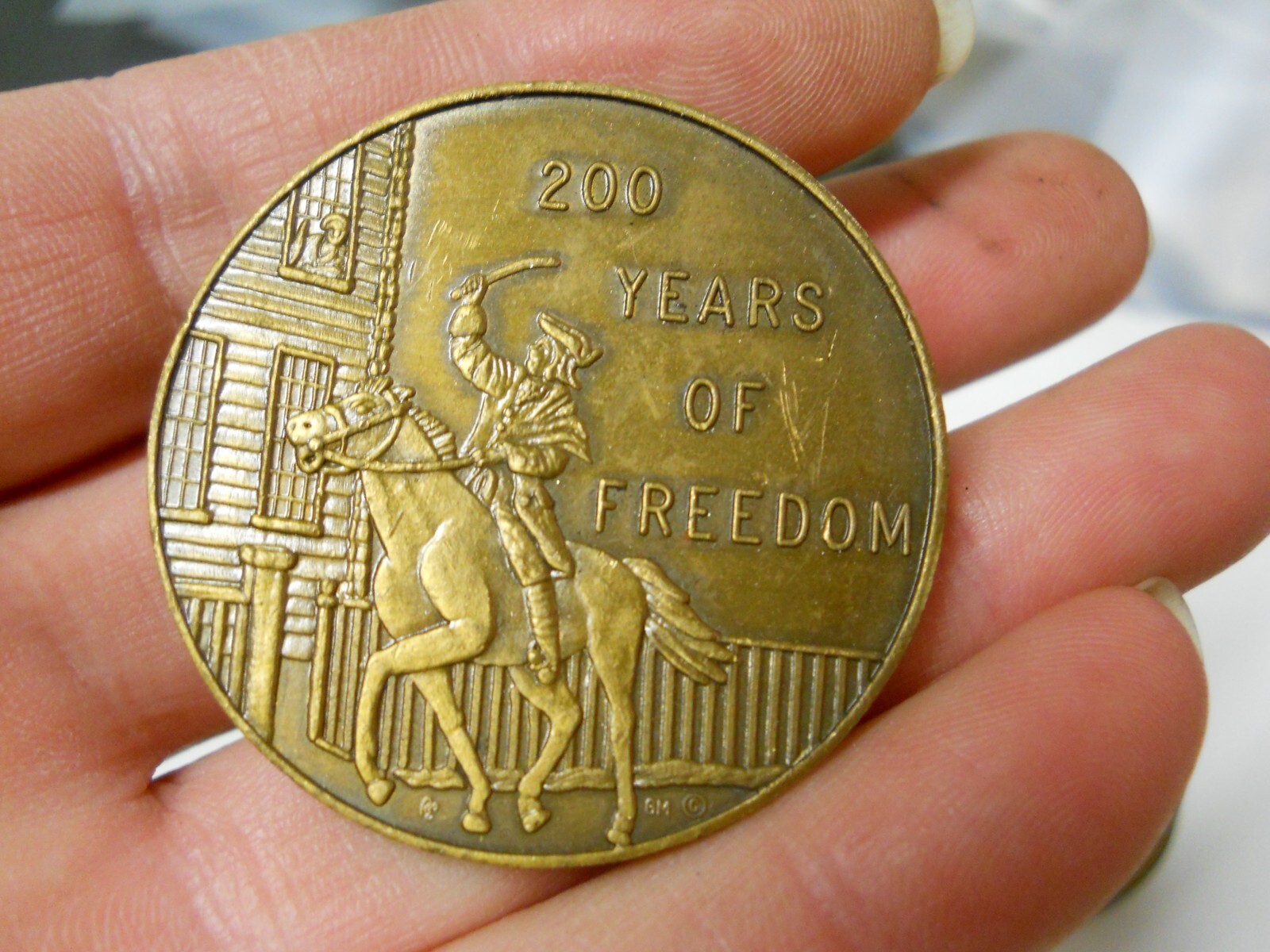 x5 NASA Bicentennial Brass Dual Challenge Coins 1776-1976 200 Years of Freedom