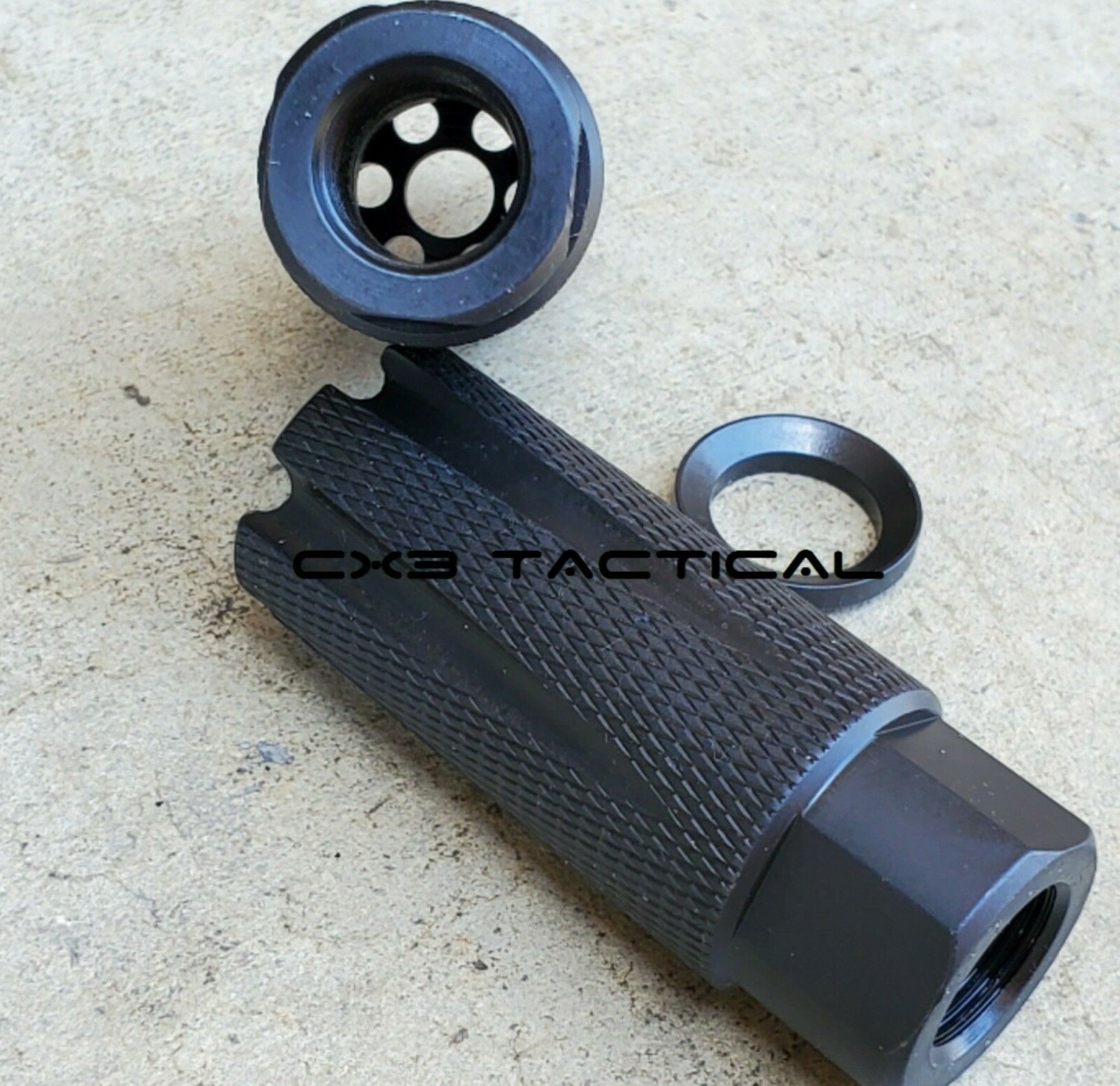 Ruger 10/22 Muzzle Brake .22LR 1/2-28 Linear Compensator Knurled Muzzle Brake