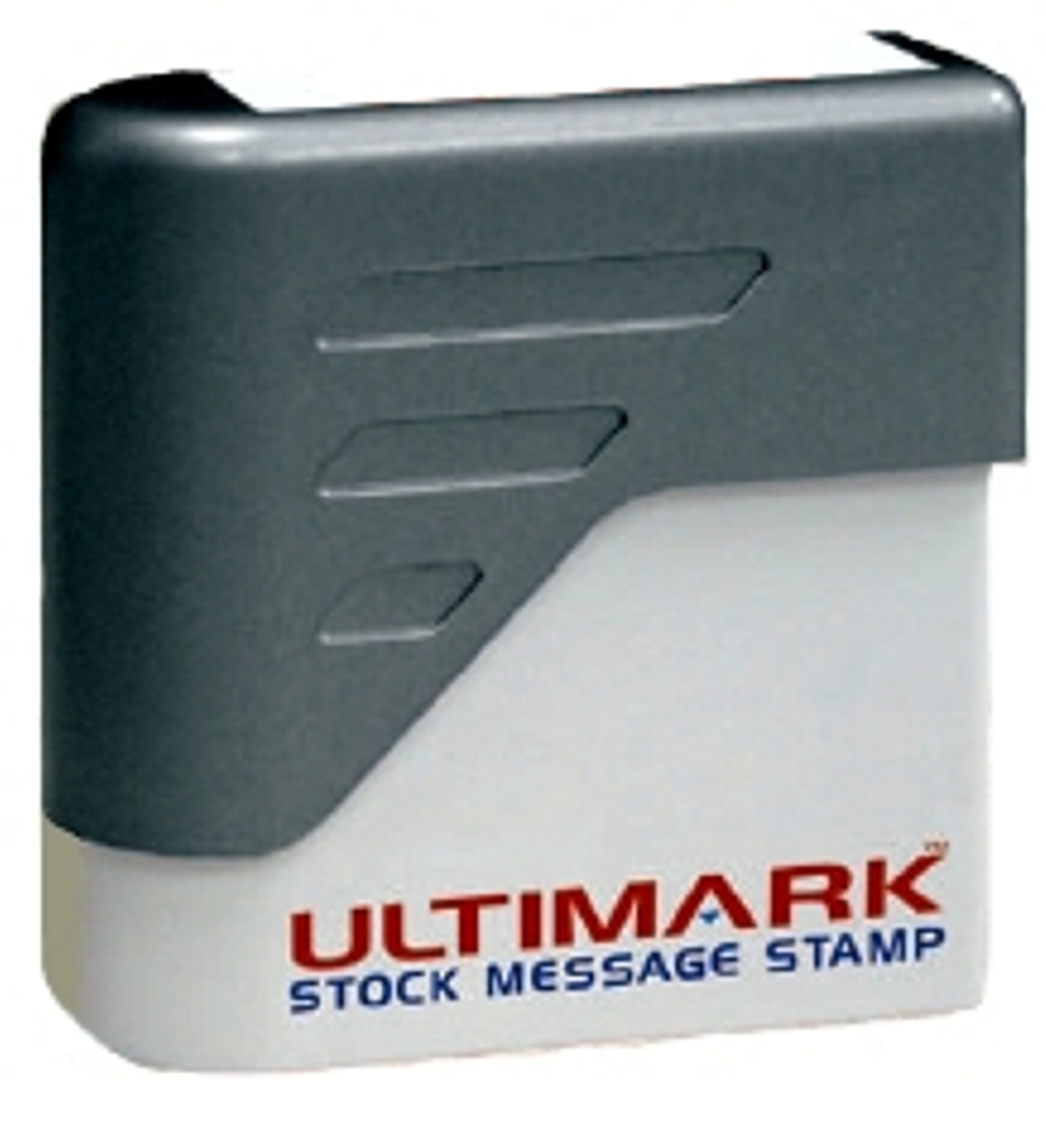 RUSH stamp text on Ultimark Pre-inked Message Stamp with Red Ink