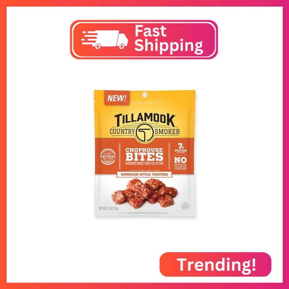 Tillamook Country Smoker Pork Jerky Snacks, Country Smoker Chophouse Bites, Hawa