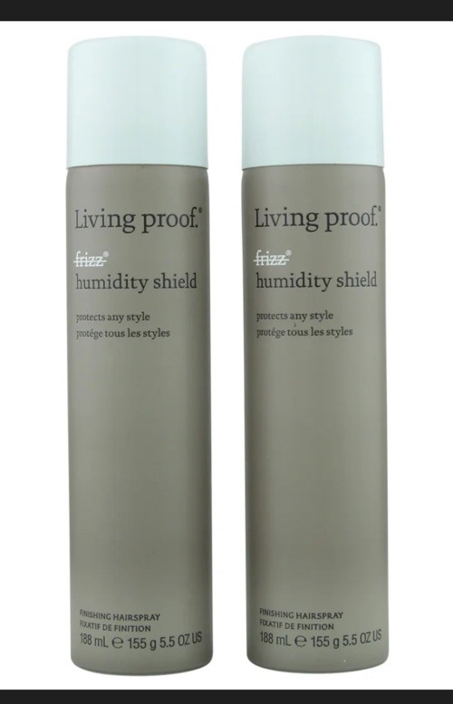 Set of 2 Living Proof No Frizz Humidity Shield Finishing Spray 5.5 oz NEW