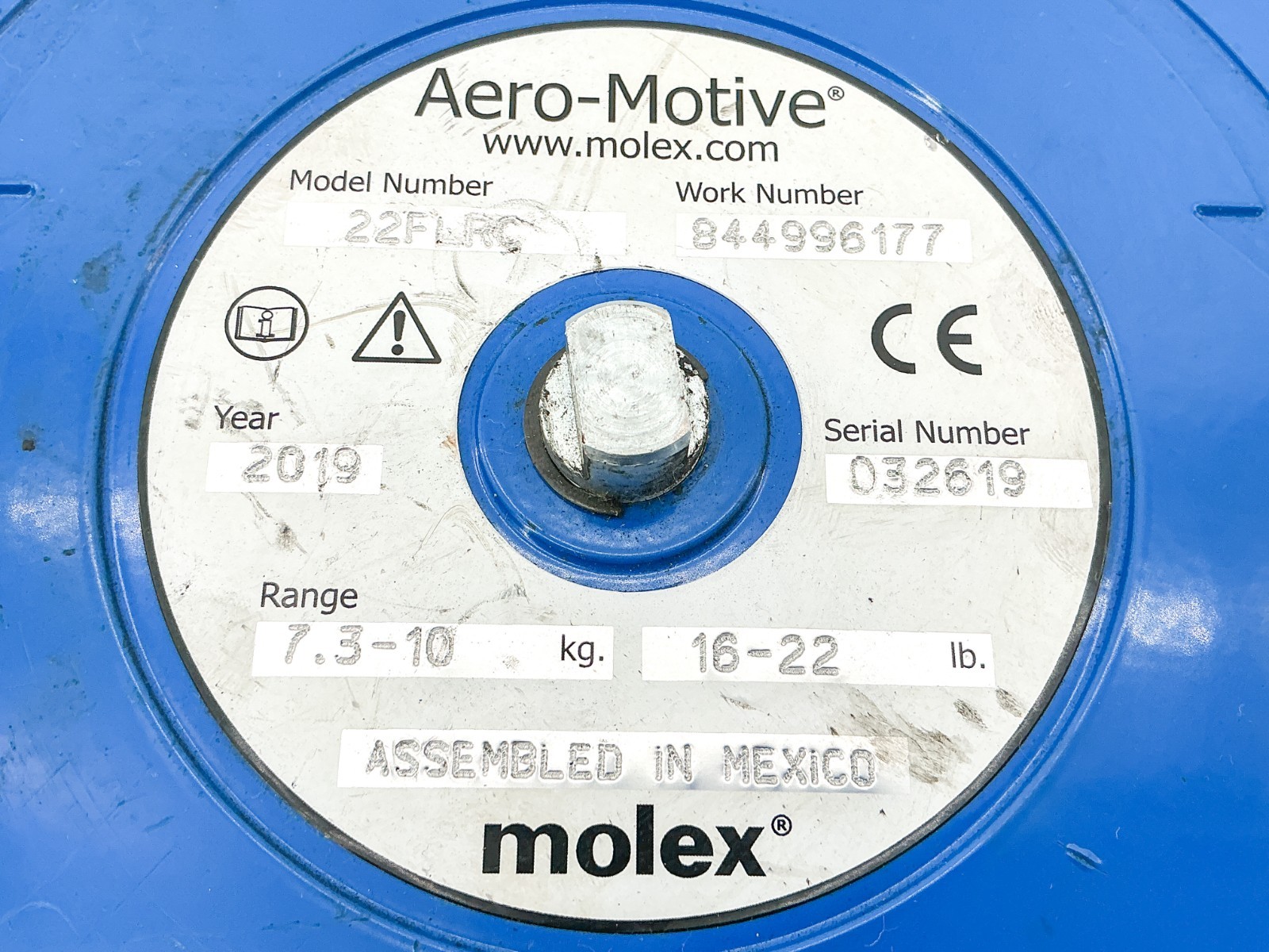 Molex Aero-Motive 22FLRC Tool Balancer 7.3-10KG Range 16-22LB