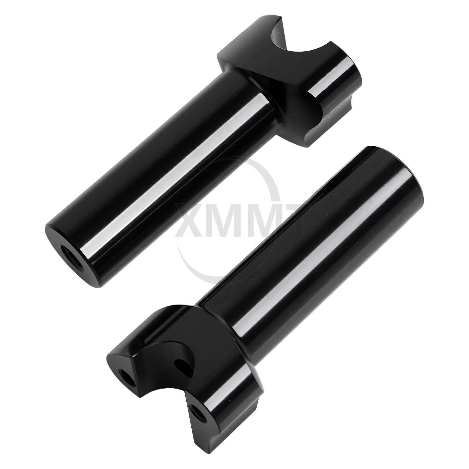 Black 4.5" Straight Handlebar Risers For Harley Dyna Heritage Softail Road King