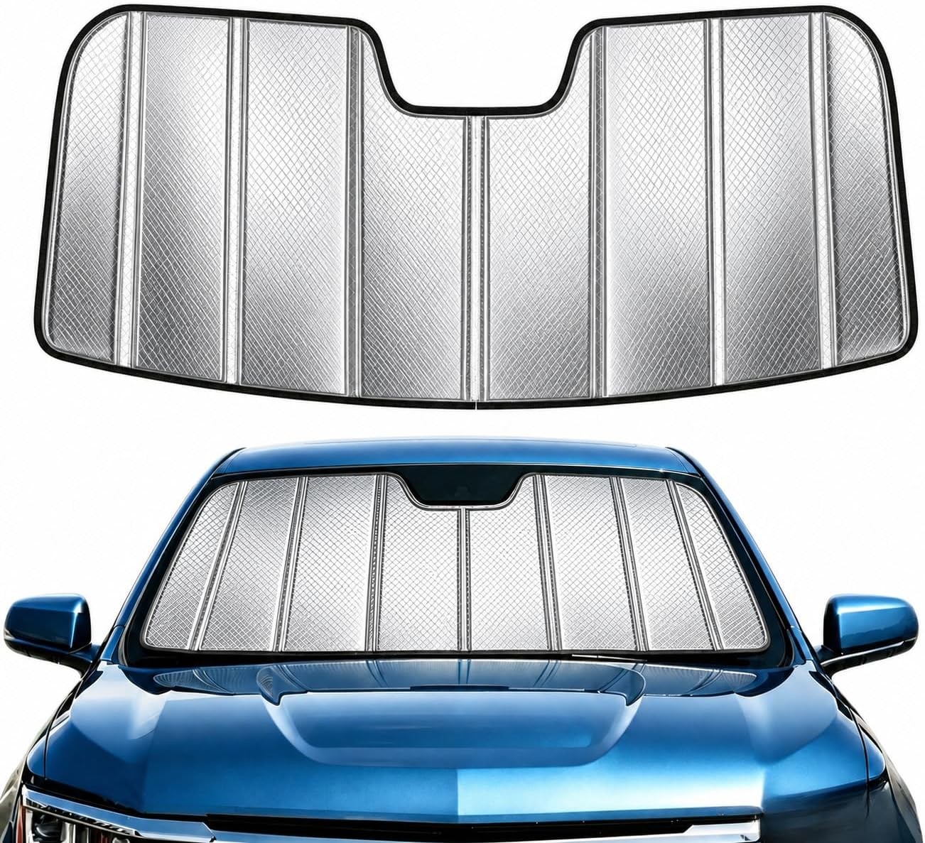 Custom Windshield Sun Shade for Mercedes-Benz GLE/GLS 2020-2026, 3-Layer Foldabl