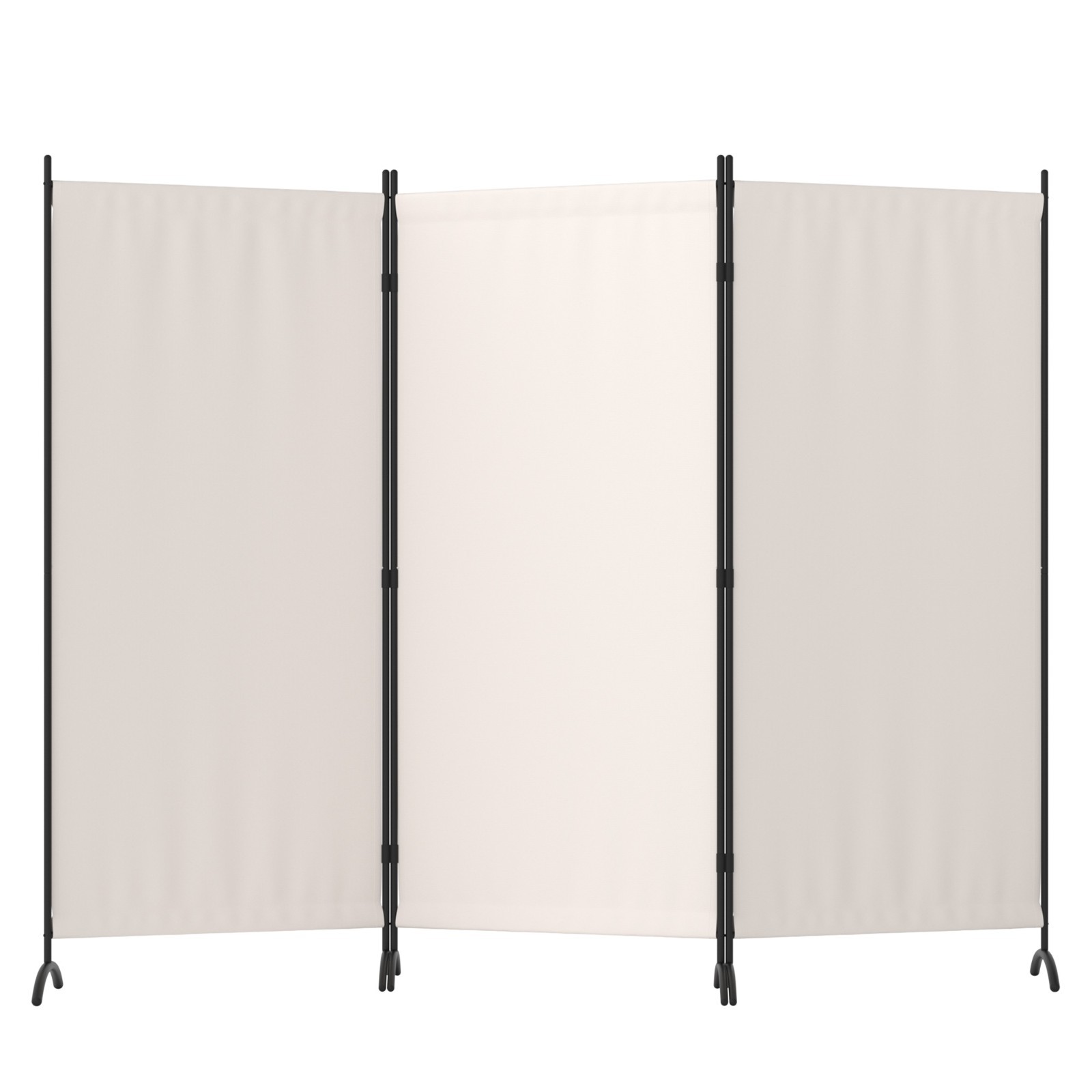 White 3 Panel Room Divider Privacy Screen Portable Folding Partition for Office