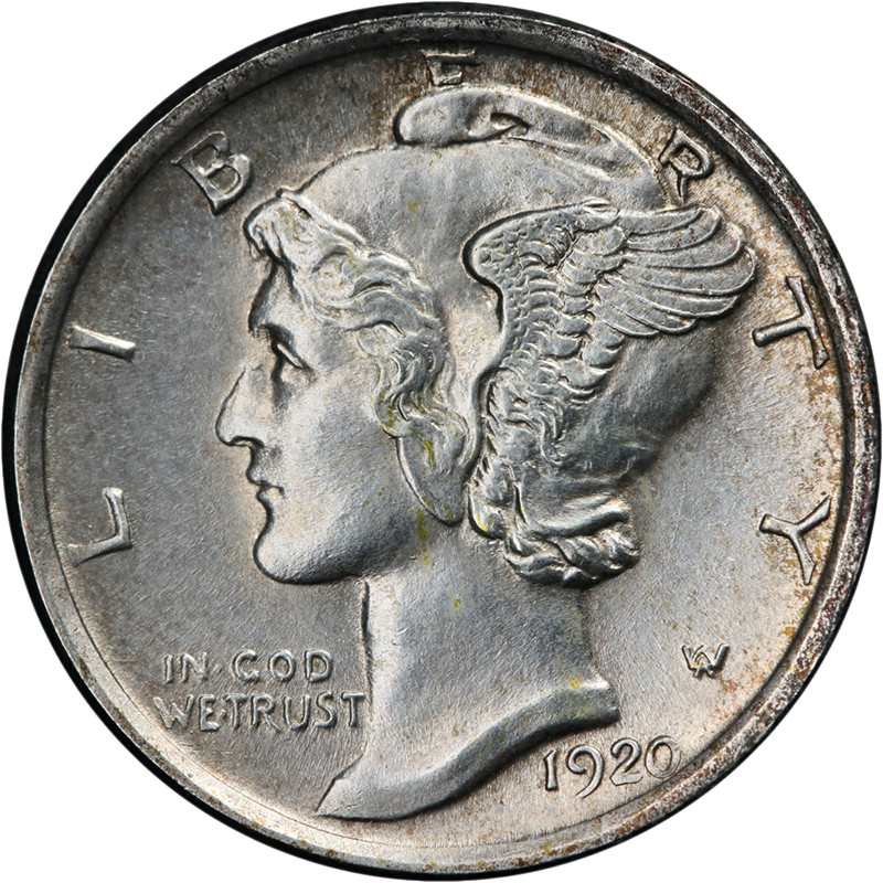 1920-S Mercury Dime Nice BU+ Great Eye Appeal Strong Strike