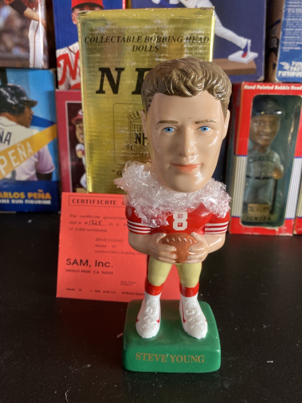 Steve Young, San Francisco 49ers, SAMS Bobbing Head #1834/3000 Bobblehead *NEW*