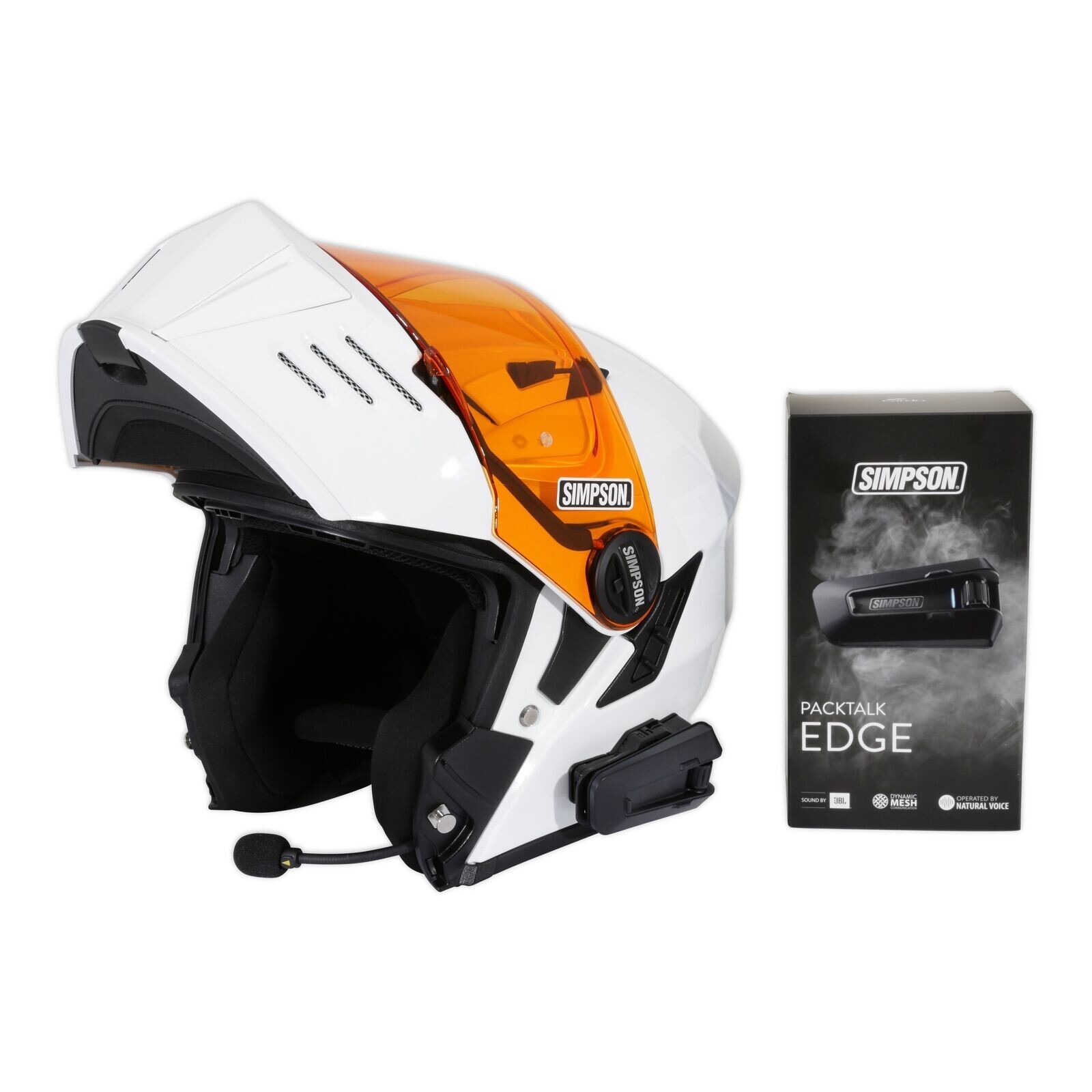 Simpson Cardo Packtalk Edge Motorcycle Bluetooth Intercom Universal For all MT