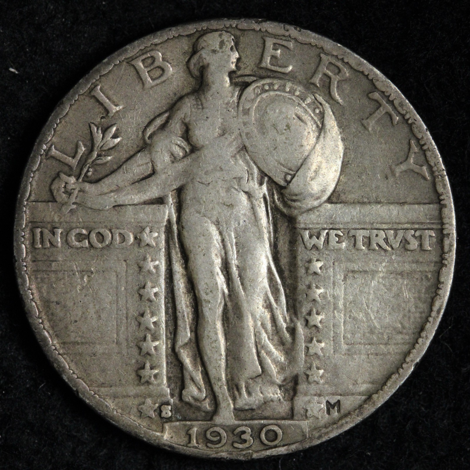 1930-S Standing Liberty Silver Quarter XF+ E301 T