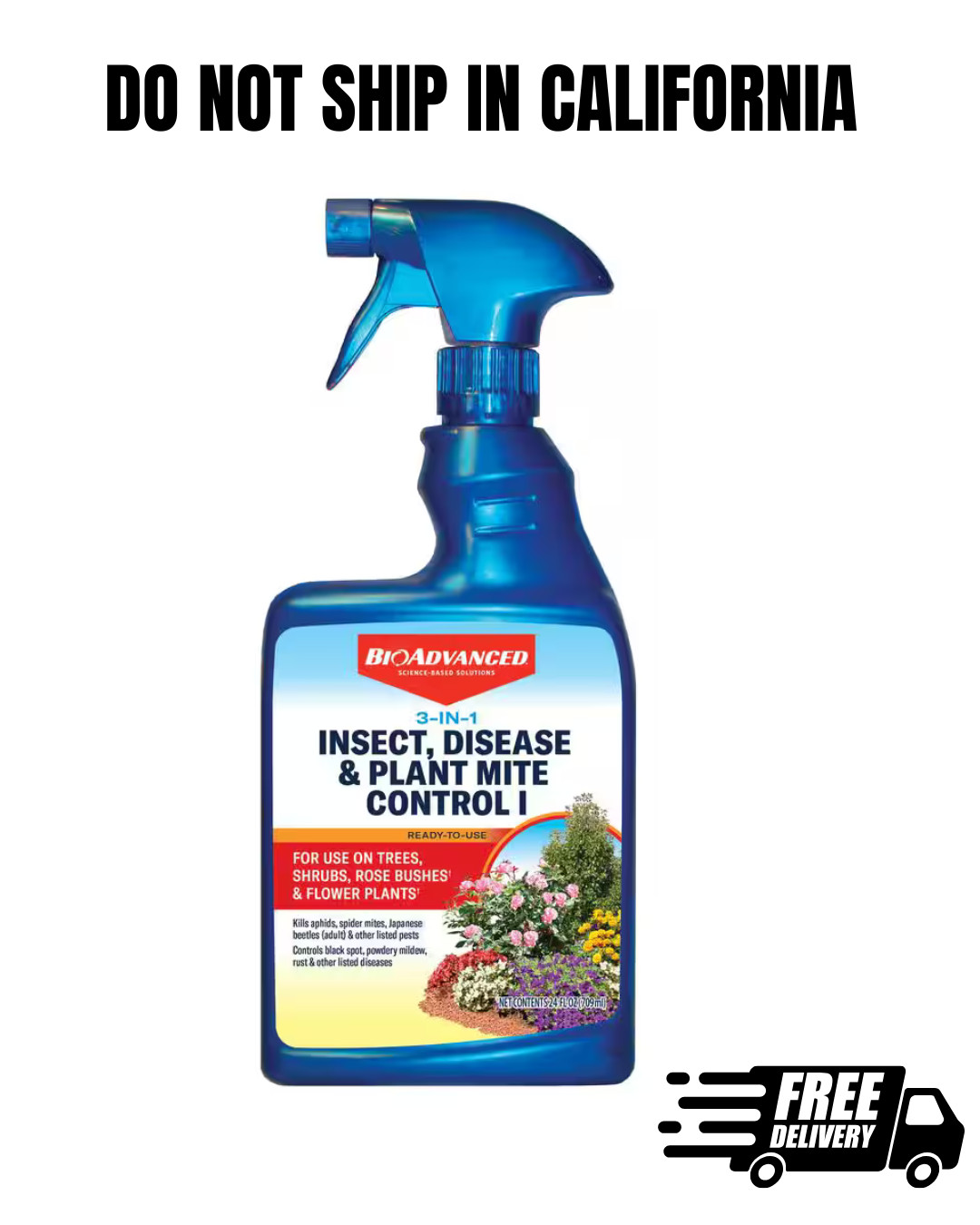 BioAdvanced 3-In-1 Insect, Disease & Mite Control Ready To Use, 24 oz