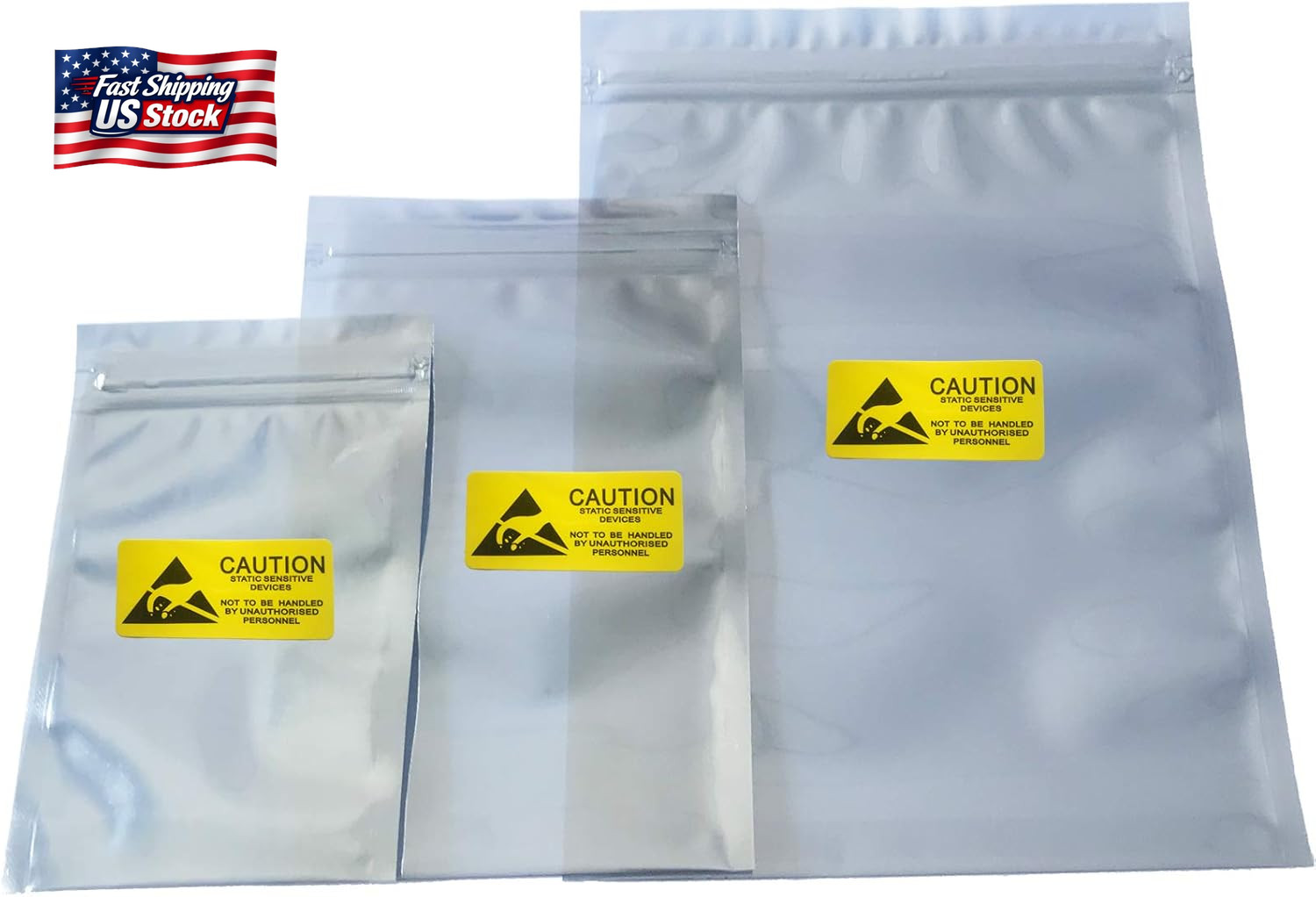 Anti Static Bags,Esd Bags,30Pcs Mixed Sizes Antistatic Resealable Bag for 3.5 Ha