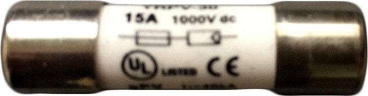 PV in-line fuse 1000v 15A or 20A 10mmx38mm UL listed