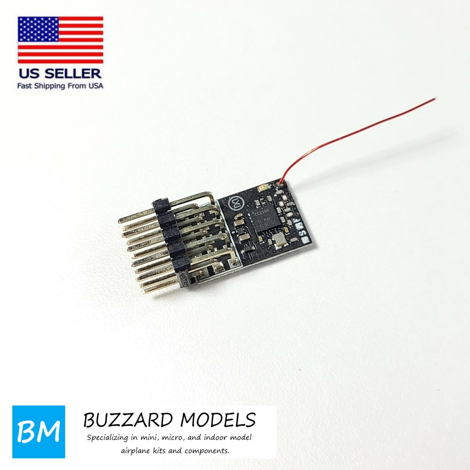 AR52-S V2.0 SFHSS Futaba 5 Channel Micro Receiver w/Std Servo Plugs