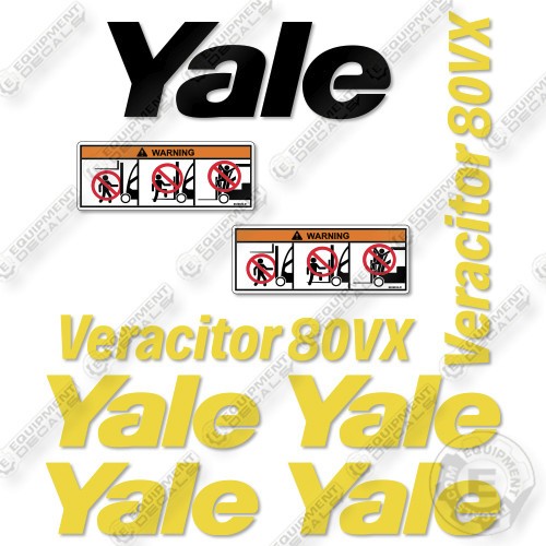 Fits Yale Veracitor 80VX Decal Kit Forklift - 7 YEAR OUTDOOR 3M VINYL!