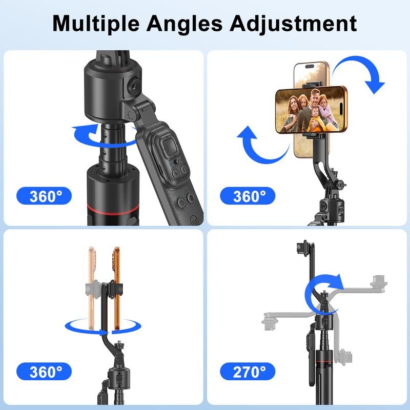 Selfie Stick Tripod Automatically Pop-Up Open Face Tracking Gesture Control