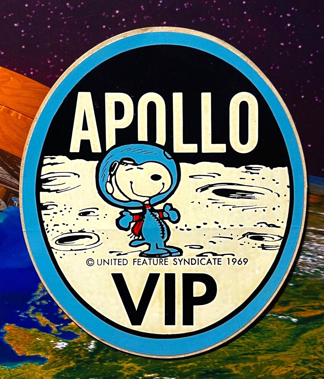 SNOOPY APOLLO VIP ORIGINAL VITACHROME NASA DECAL  STICKER