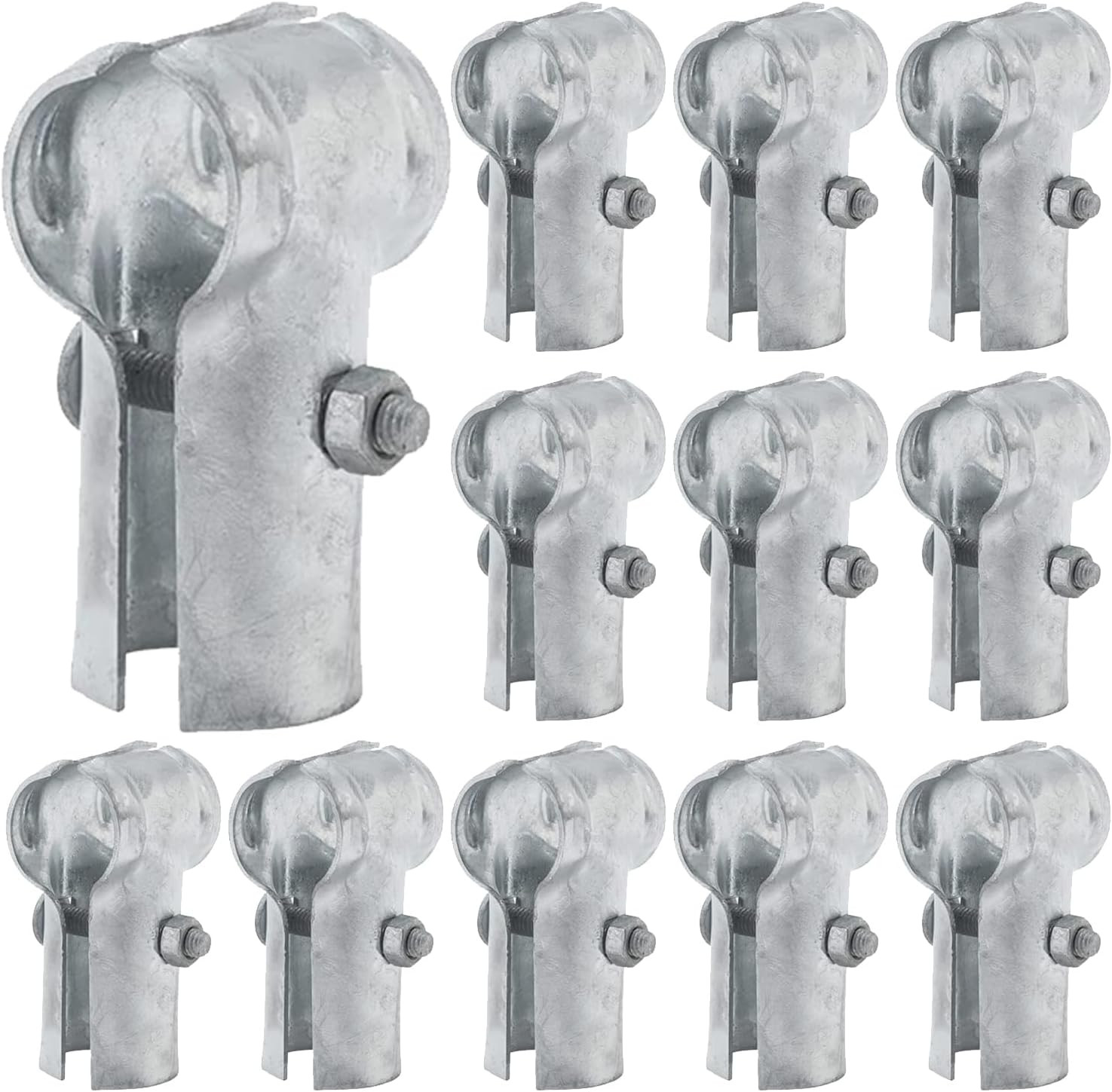 End Rail Clamps 1-5/8", Chain Link Fence T Clamps, Galvanized Steel, End Rail Cl