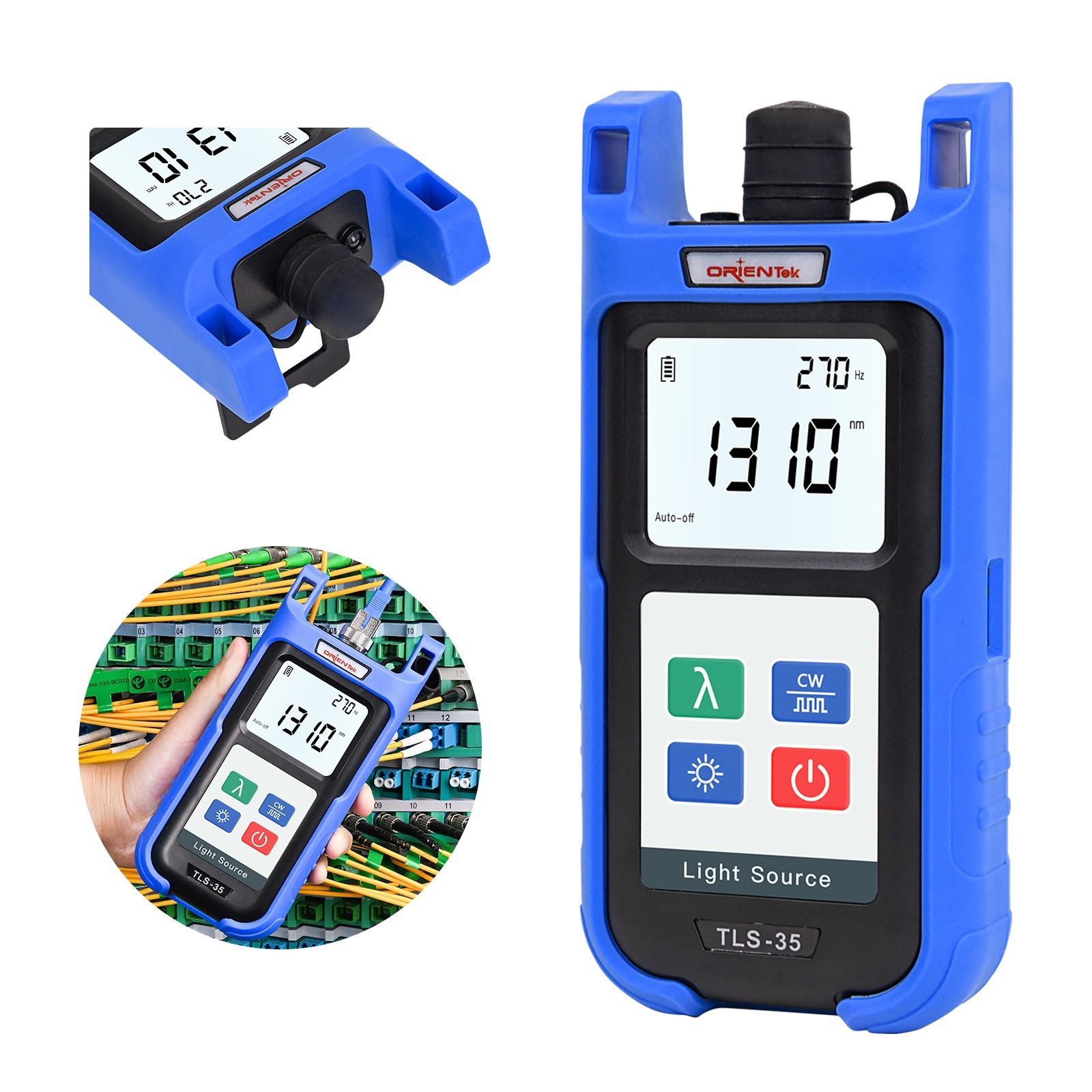 Mini Fiber Light Source SM 1310/1550nm MM 850/1300nm,Fiber Optic Tester SC/FC