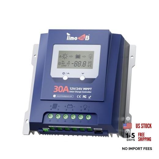 30 Amp MPPT 12V/24V/Auto DC Input Solar Charge Controller - 99% MPPT Tracking