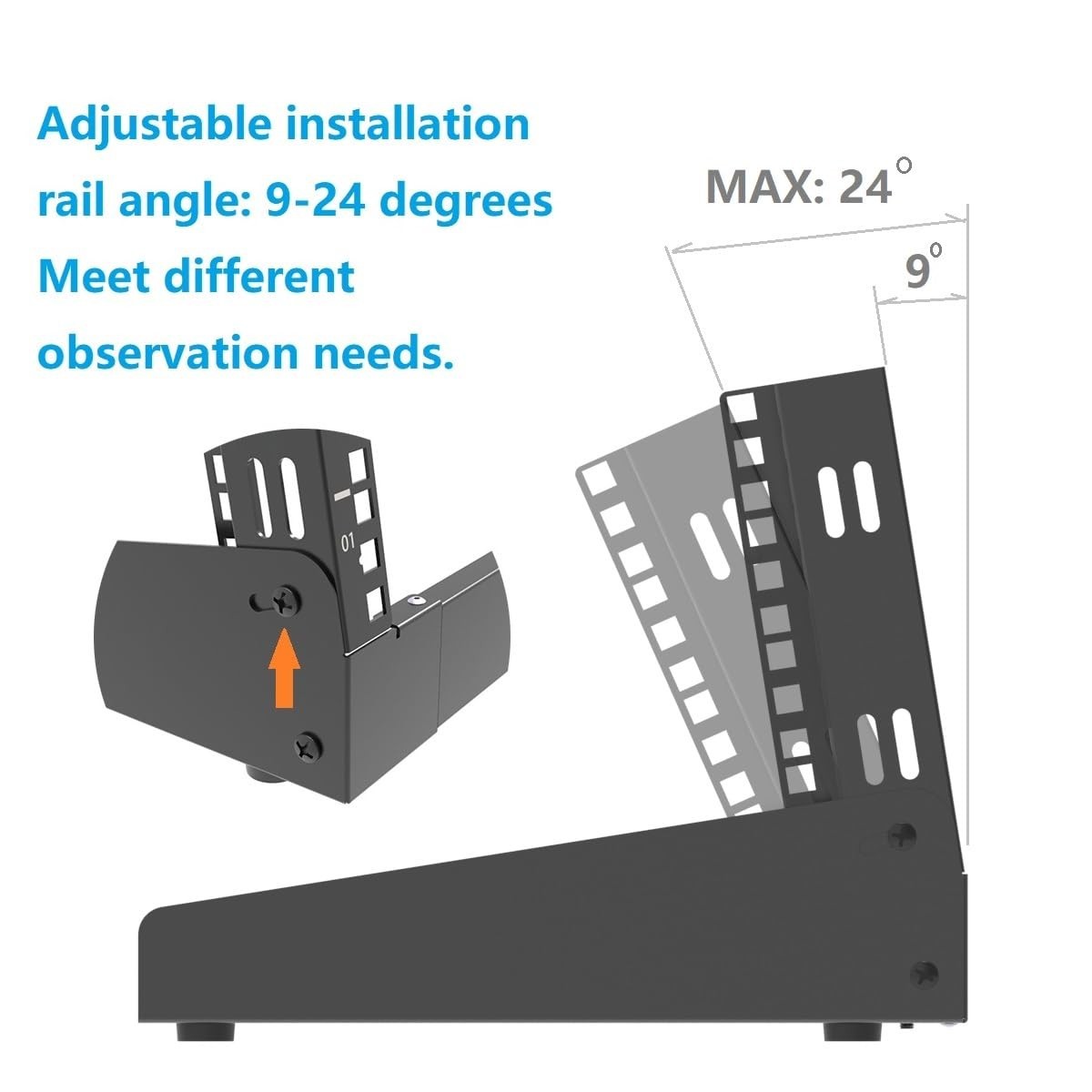 4U Desktop Network Rack 19" Open Frame Free-Standing Tabletop for Server, AV, IT