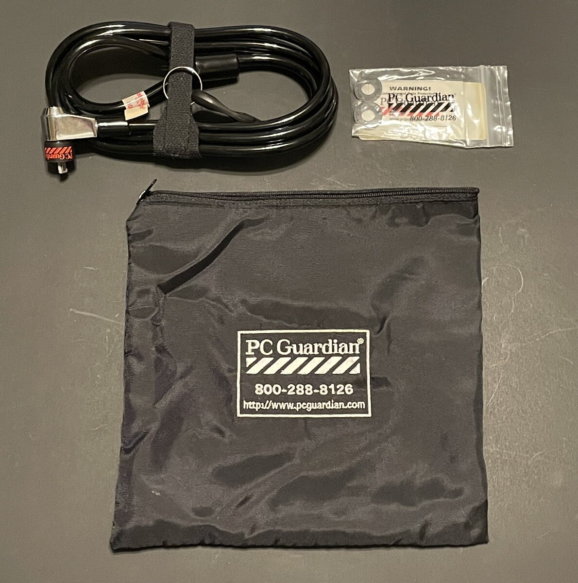 PC Guardian Black Locking Laptop/Notebook Computer Security Cable With Carry Bag