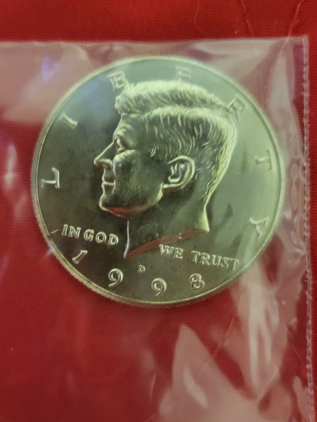 1998 D Kennedy Half Dollar Coin - circulated