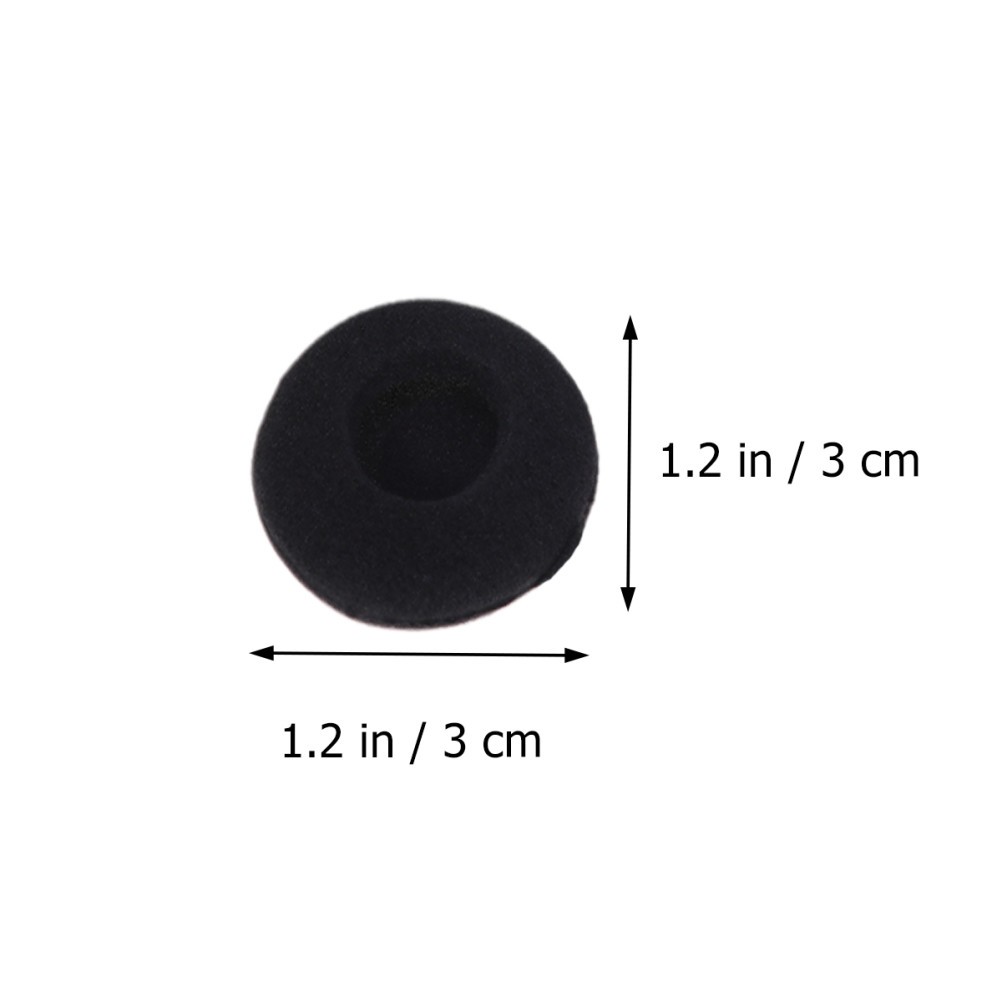 10Pcs Durable Headset Covers Black Reusable Earphone Sponge Pads