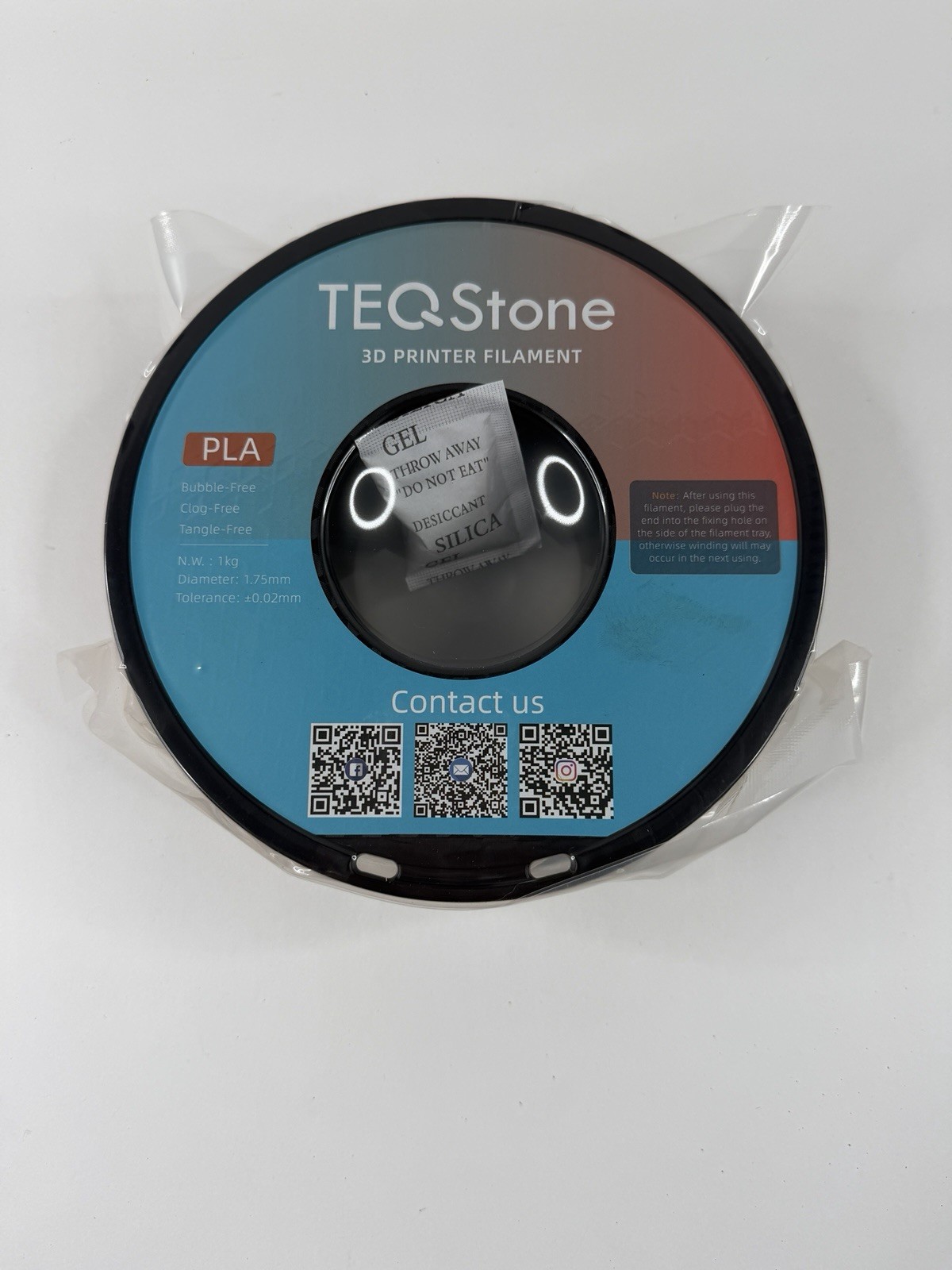 TeqStone PLA 3D Printer Filament 1.75mm 1KG Silk Gold - New