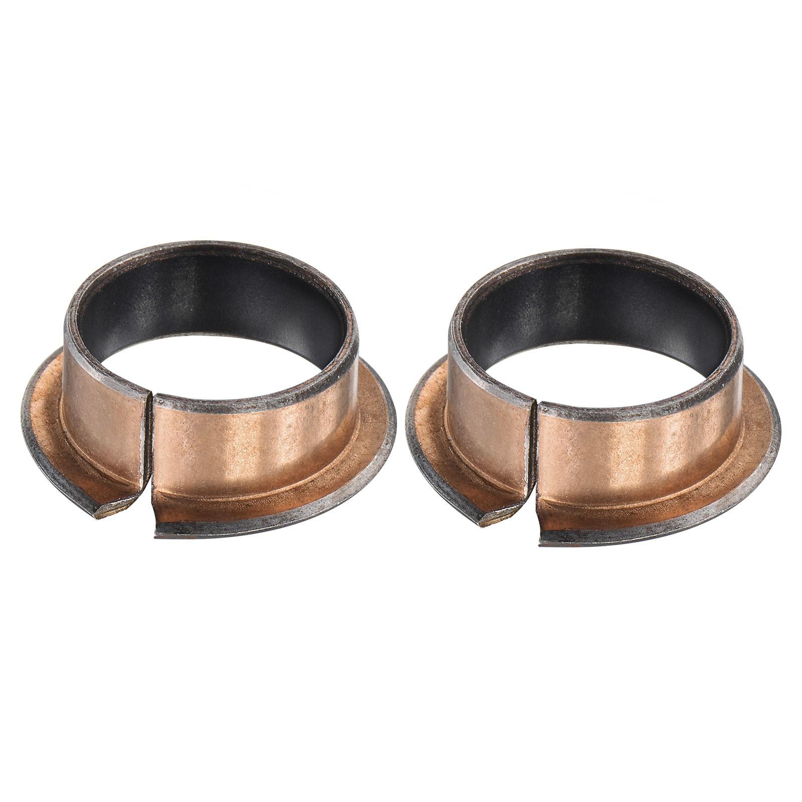 Flanged Sleeve (Plain) Bearings 20x23x12mm Wrapped Oilless Bushings 2pcs