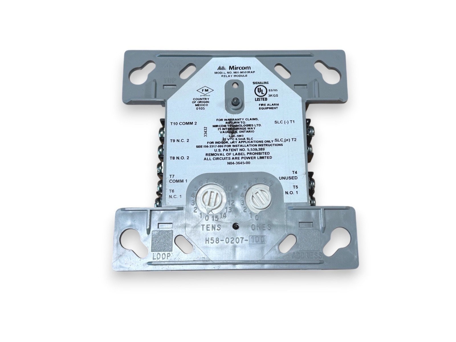 Mircom MIX-M500RAP Fire Alarm Relay Module