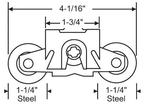 Andersen Windows Andersen Gliding Patio Door Tandem Roller Assembly 1982 To