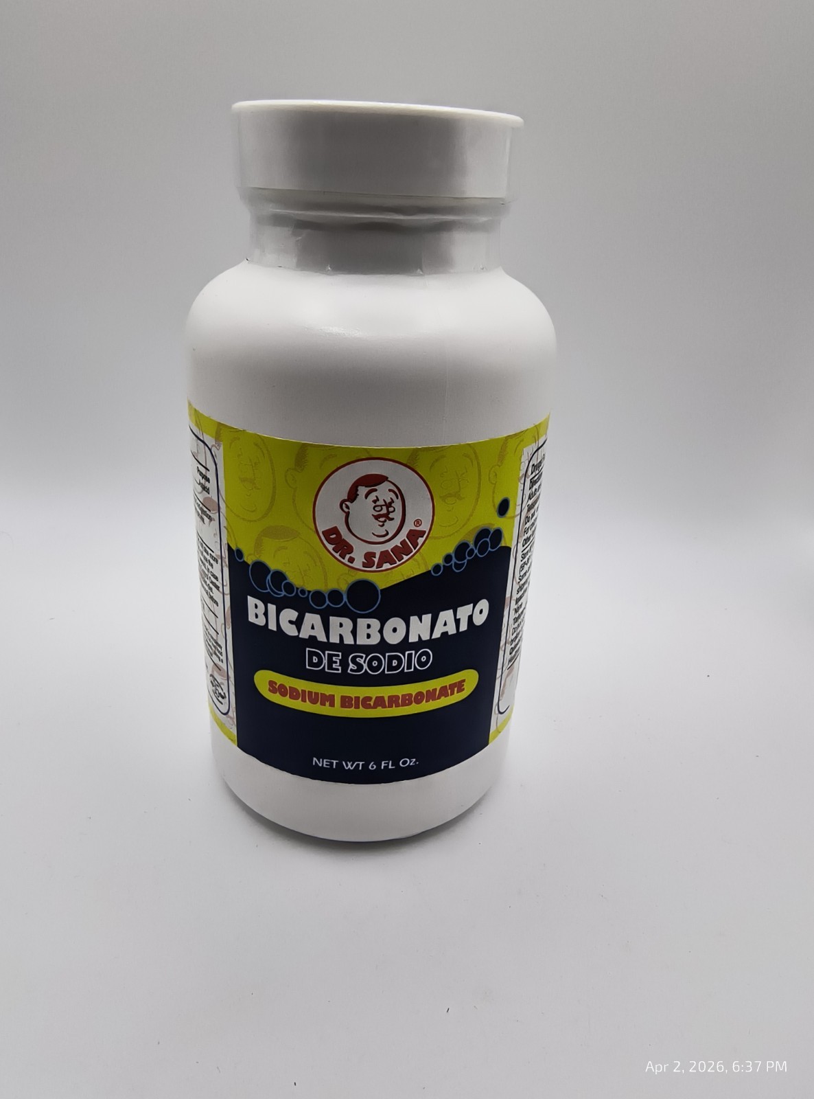 Dr Sana Sodium Bicarbonate Antacid 6 OZ Ex 8/26 Sealed Multiple Uses