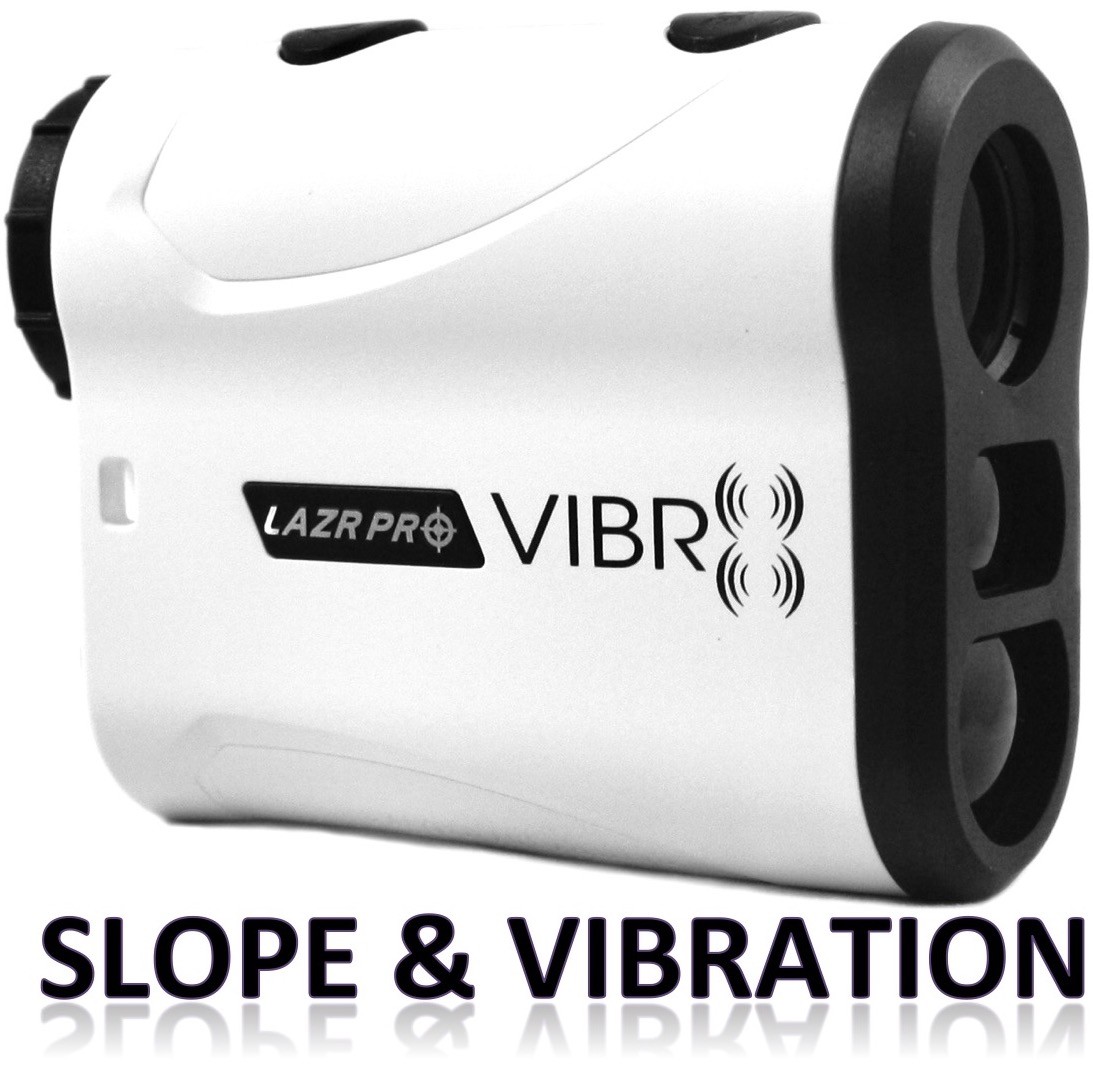 LAZRPRO GOLF LASER RANGE FINDER w/ FLAG-LOCK, SLOPE and VIBRATION (WHITE) 700 YD