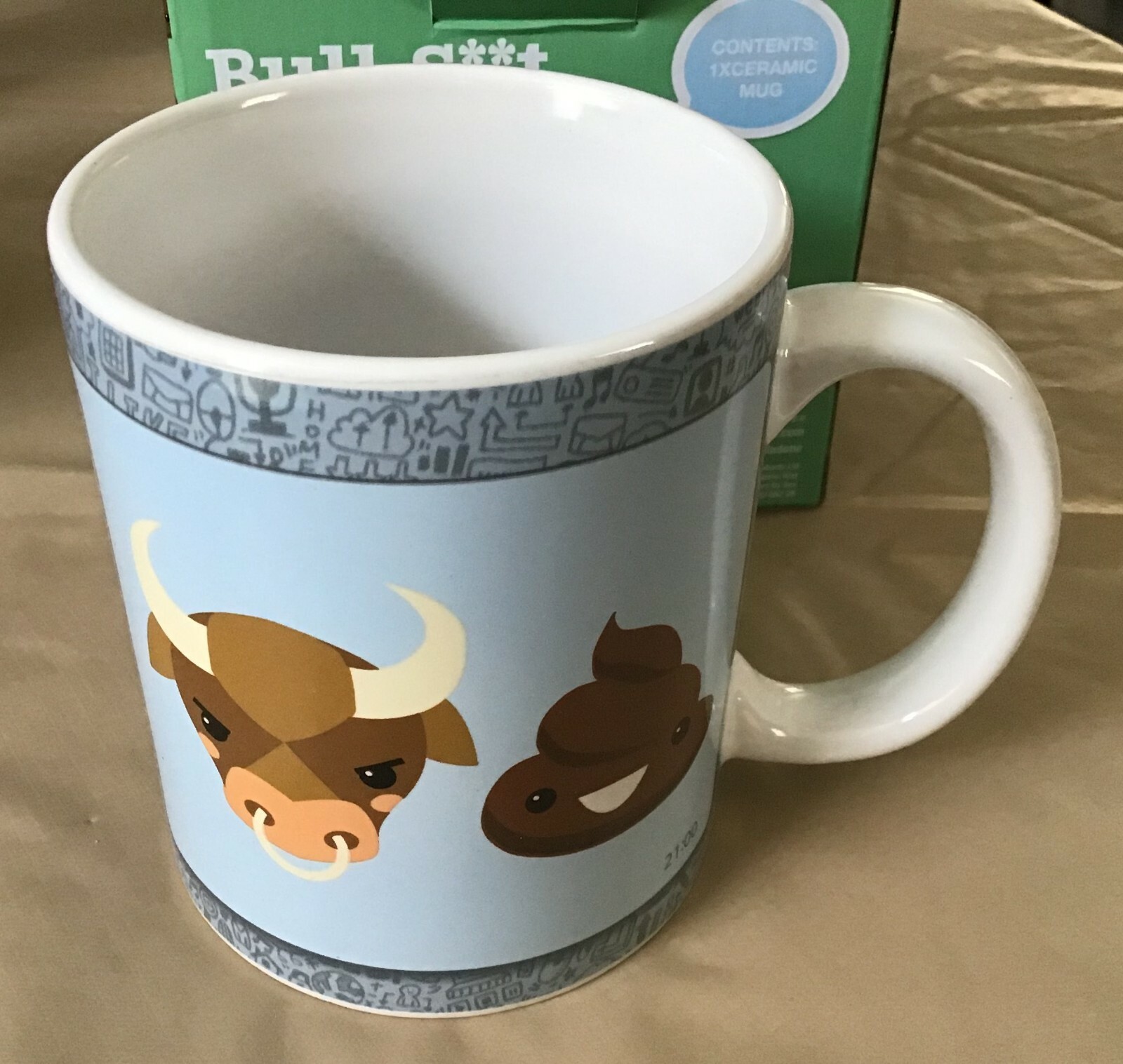 Paladone Funny Bull Sh*t Coffee Mug - NEW IN BOX